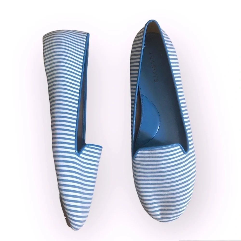 Talbots Canvas Striped Loafers